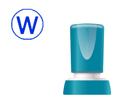 SELLO X'STAMPER QUIX PERSONALIZABLE COLOR AZUL REDONDO DIAMETRO 20 MM Q-34