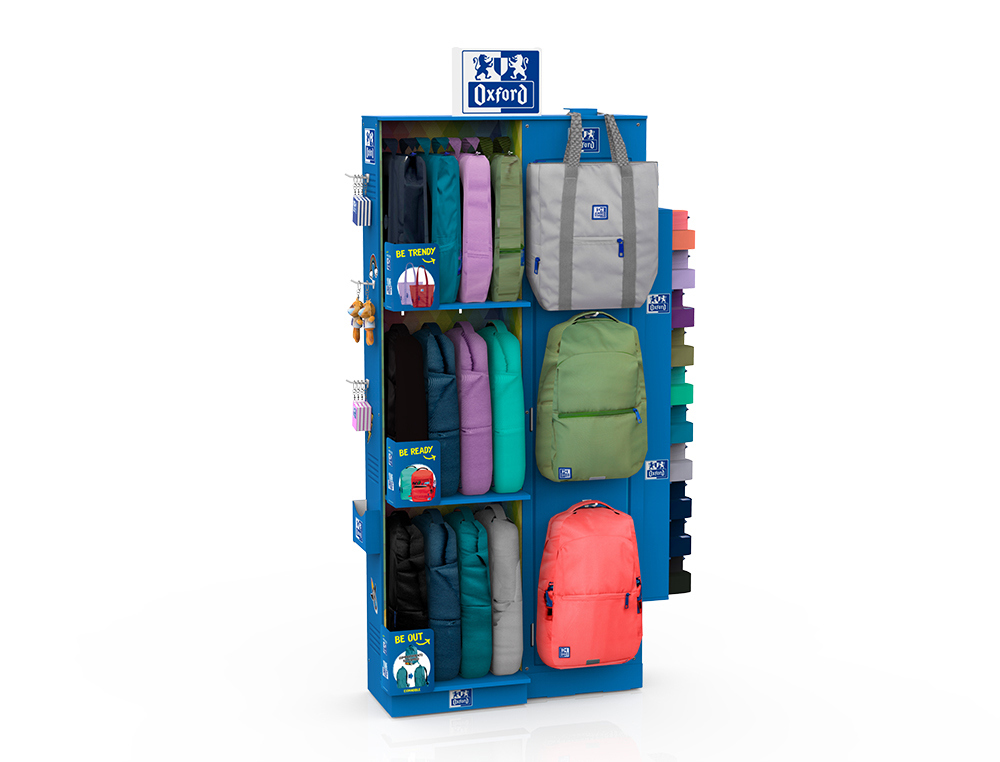 CONTENIDO EXPOSITOR MOCHILAS B-TRENDY 3/4