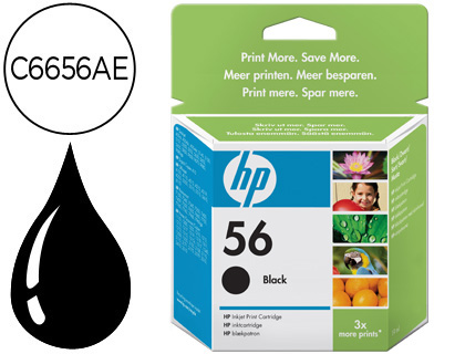 INK-JET HP N.56 NEGRO DJ 450 5550 5152 5500 5600 5650 5800 5850 9650 9670 9680 PS SERIE 7000 7260 PSC1110 1310 1315
