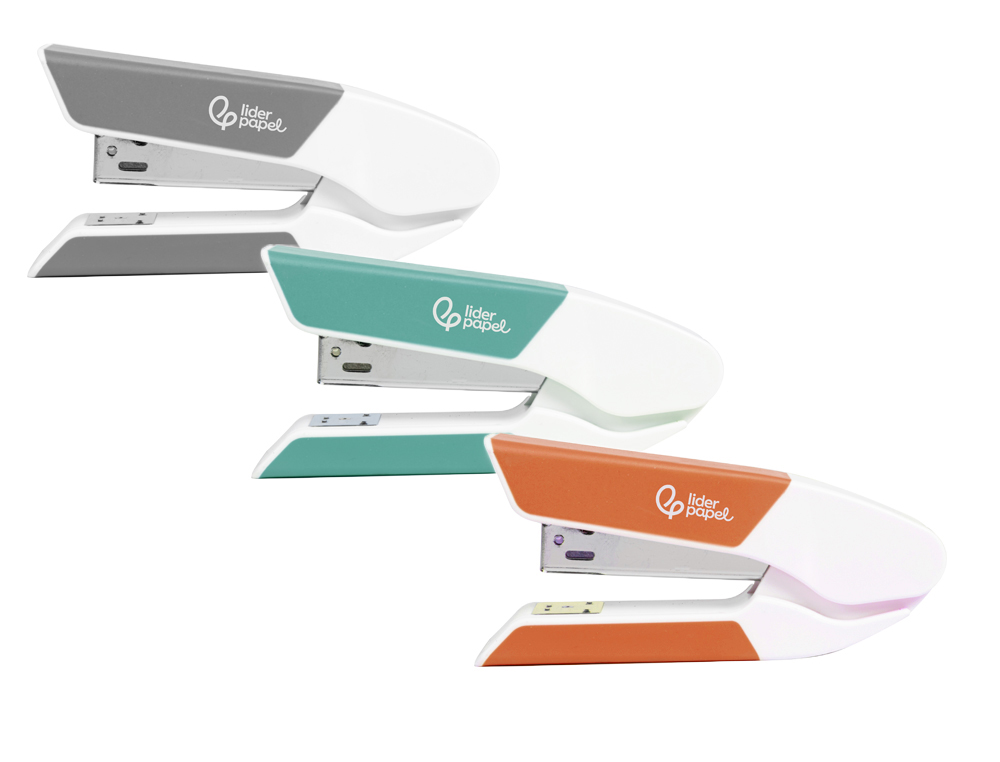GRAPADORA LIDERPAPEL CON REGAL O EXTRAEGRAPAS Y CAJA DE 1000 GRAPAS 26/6,24/6, 22/6 20H COLORES SURTIDOS