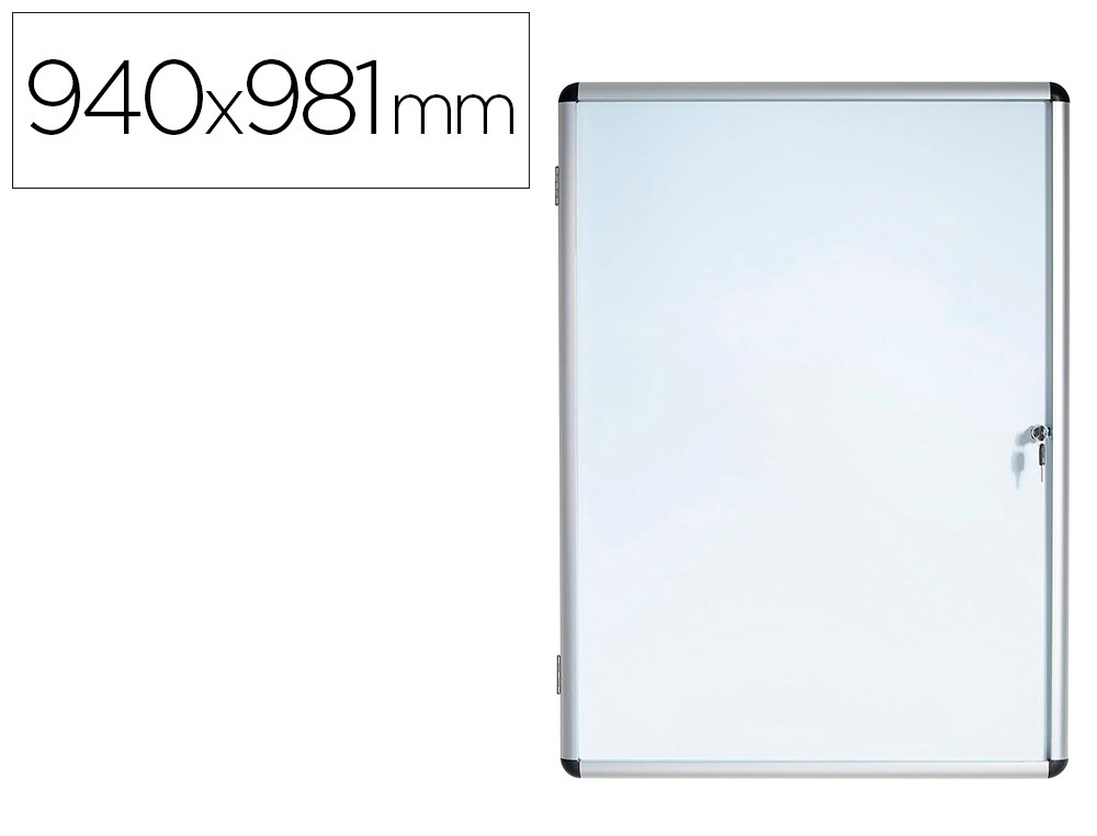 VITRINA DE ANUNCIOS BI-OFFICE FONDO MAGNETICO EXTRAPLANA DE INTERIOR 940X981 MM