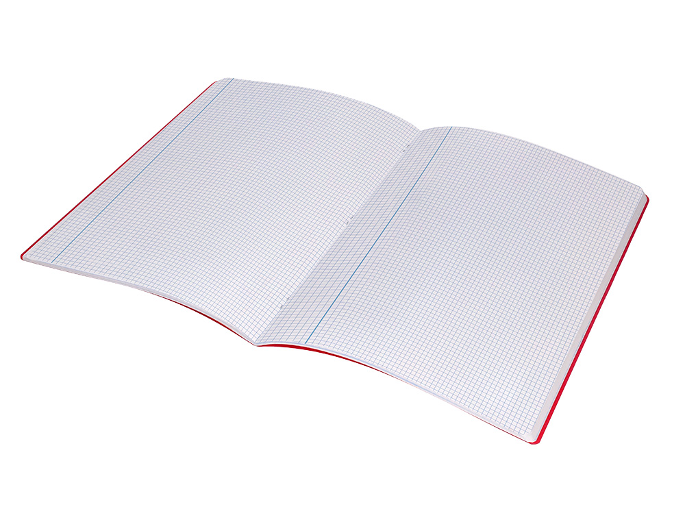 LIBRETA LIDERPAPEL 360 TAPA DE PLASTICO A4 48 HOJAS 90GR CUADRO 3MM CON MARGEN COLORES SURTIDOS