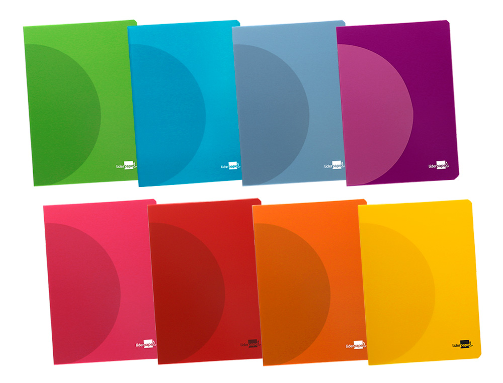 LIBRETA LIDERPAPEL 360 TAPA DE PLASTICO A5 48 HOJAS 90GR RAYADO N46 COLORES SURTIDOS