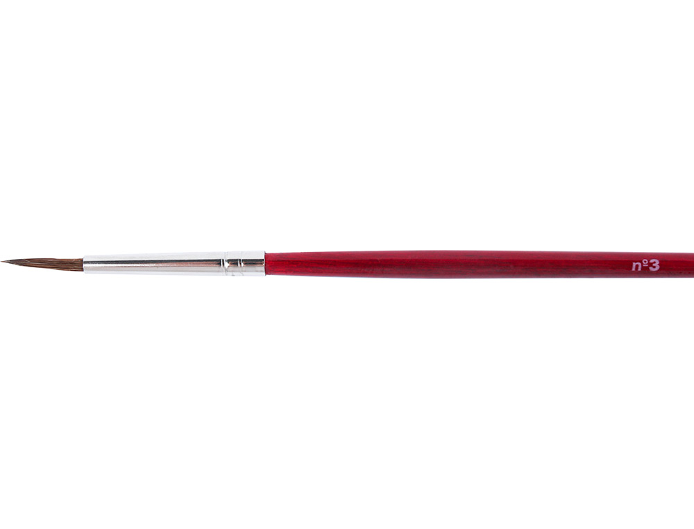 PINCELES ACUARELA LIDERPAPEL Nº3 VIROLA CROMADA PELO ENGOMADO