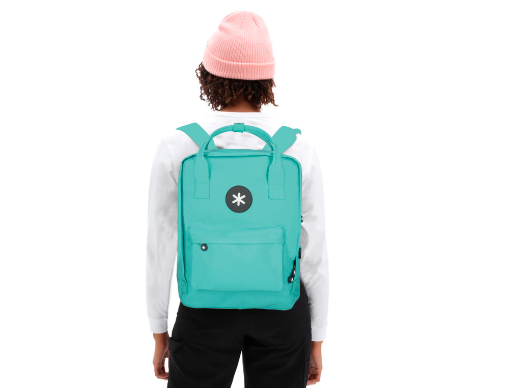 MOCHILA ANTARTIK 2 ASAS Y BOLSILLOS EXTERIORES MENTA 300X115X390 MM