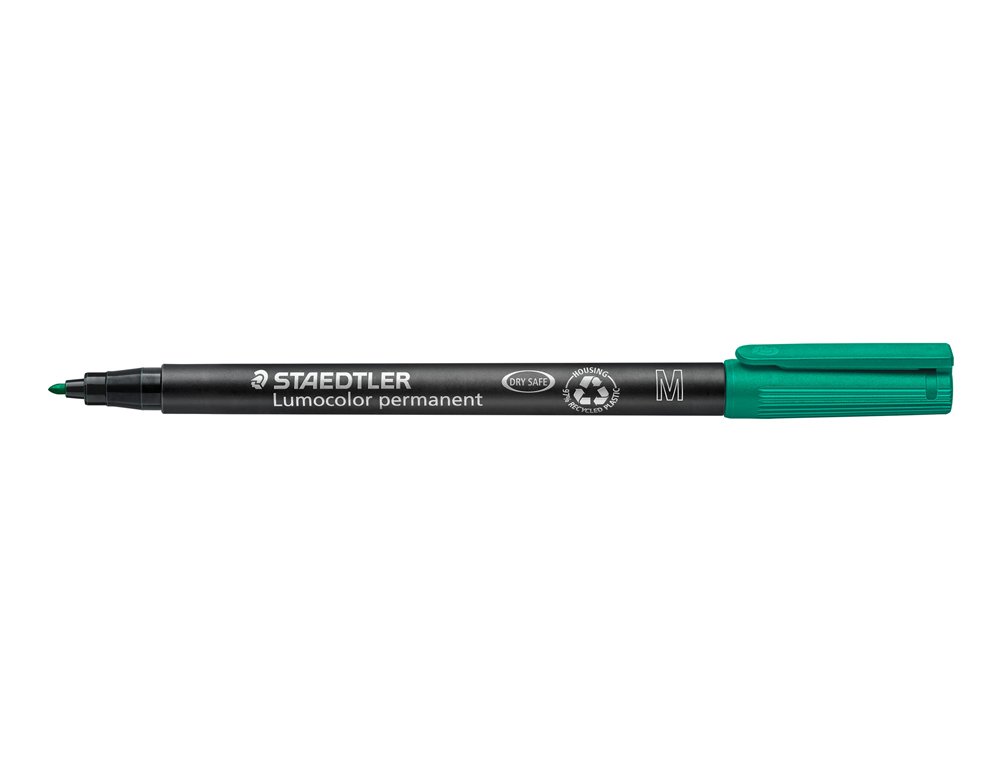 ROTULADOR STAEDTLER LUMOCOLOR RETROPROYECCION PUNTA DE FIBRAPERMANENTE 317-5 VERDE PUNTA MEDIA REDONDA 0.8-1 MM