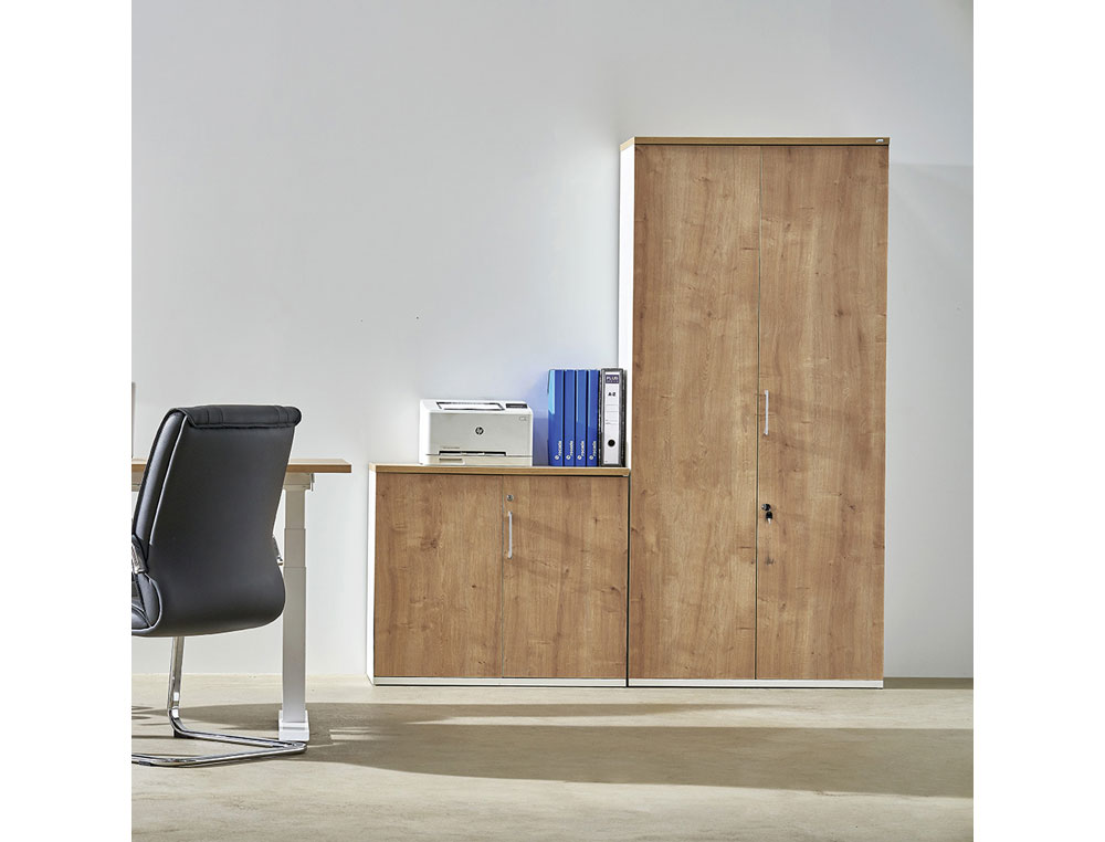 ARMARIO ROCADA CON UN ESTANTES SERIE STORE 78X90X45 CM ACABADO GRIS/HAYA