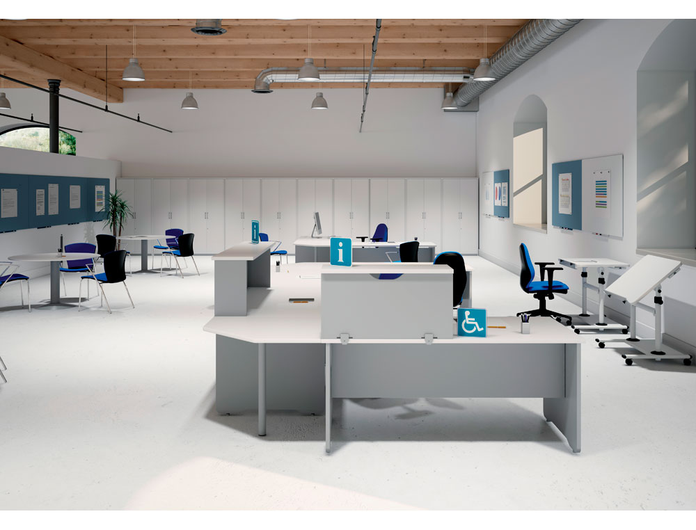 MOSTRADOR DE ALTILLO ROCADA VALIDO PARA MESAS WORK METAL EXECUTIVE 140X30X40 CM ACABADO AA01 HAYA/HAYA