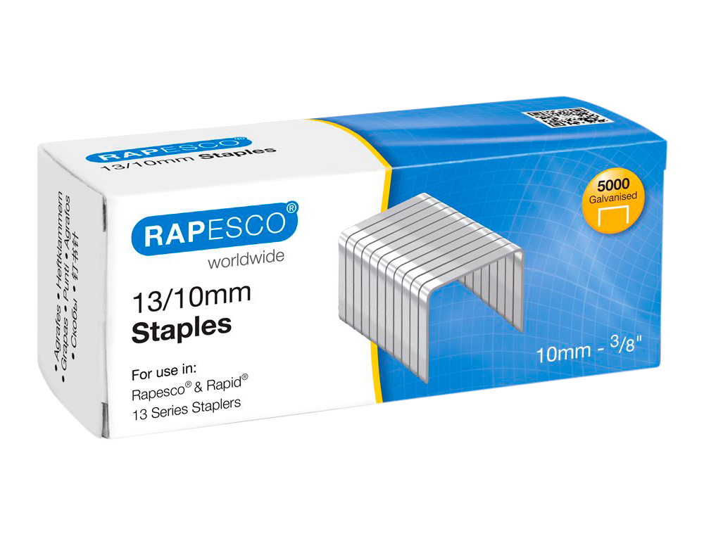 GRAPAS RAPESCO GALVANIZADA 13/10 CAJA DE 5000 UNIDADES