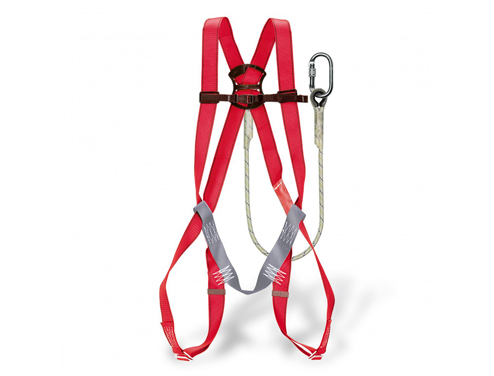 CONJUNTO ANTICAIDAS FARU ARNES P01 + CUERDA C170 + 2 MOSQUETONES VIROLA + BOLSA PORTA ARNES