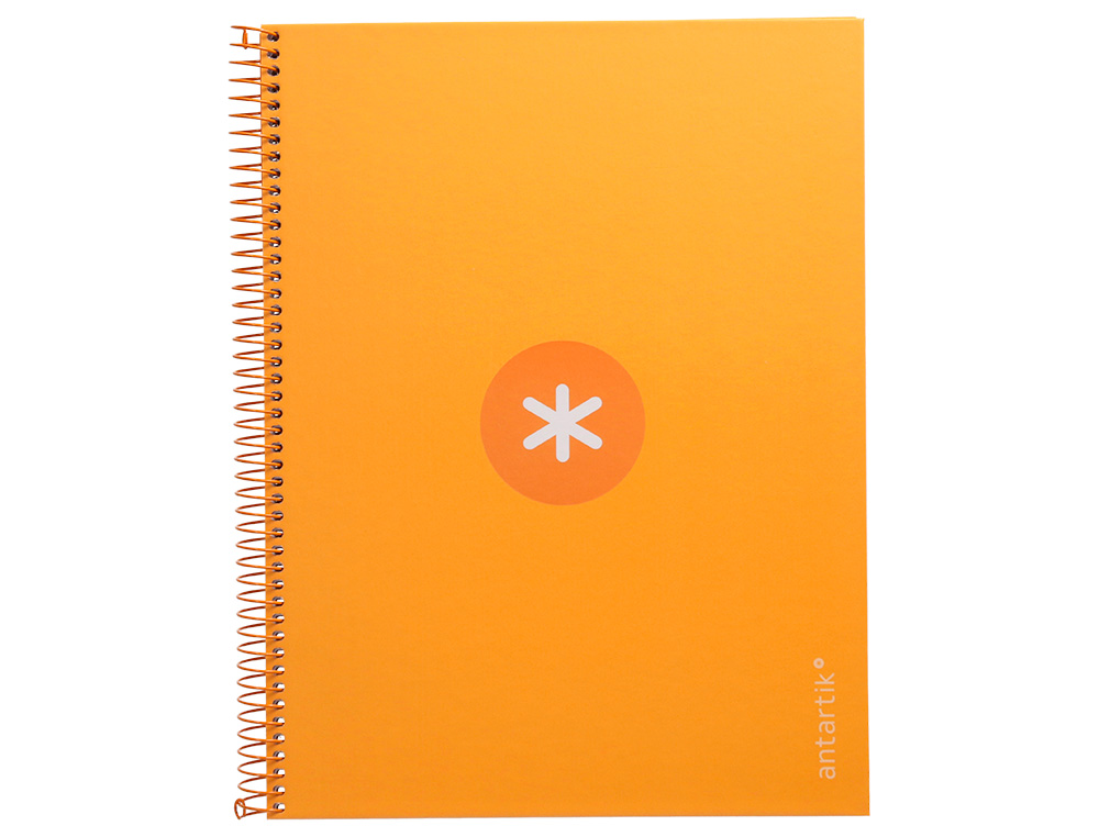 CUADERNO ESPIRAL A4 MICRO ANTARTIK TAPA FORRADA80H 90 GR HORIZONTAL 1 BANDA 4 TALADROS COLOR MOSTAZA