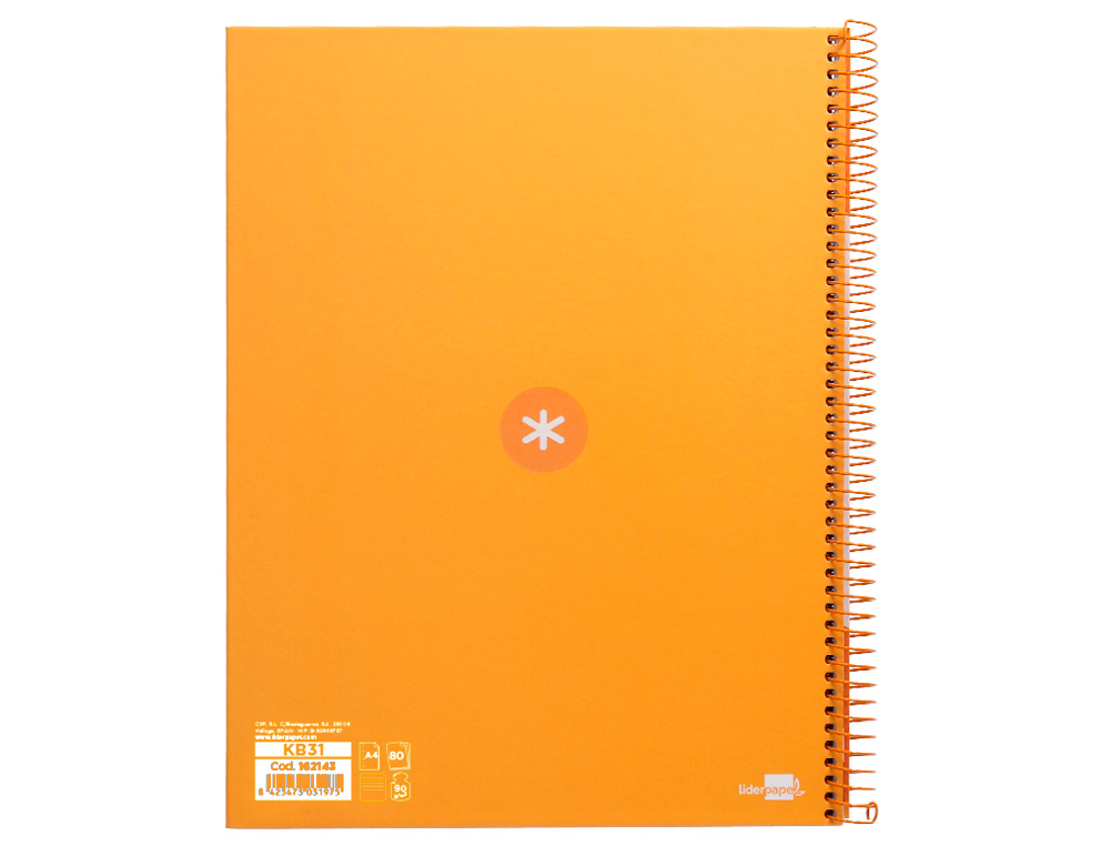 CUADERNO ESPIRAL A4 MICRO ANTARTIK TAPA FORRADA80H 90 GR HORIZONTAL 1 BANDA 4 TALADROS COLOR MOSTAZA