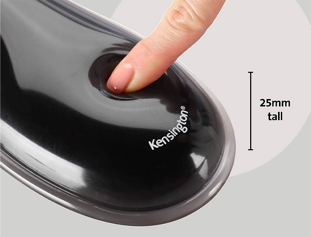 REPOSAMUÑECAS KENSINGTON DUO GEL TECLADO COLOR NEGRO/ROJO 240X182X25 MM
