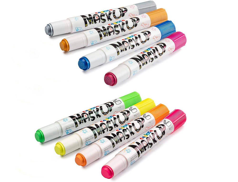 BARRA DE MAQUILLAJE CARIOCA MASK UP NEON / METALLIC EXPOSITOR 12 BLISTER DE 2 BARRAS COLORES SURTIDOS