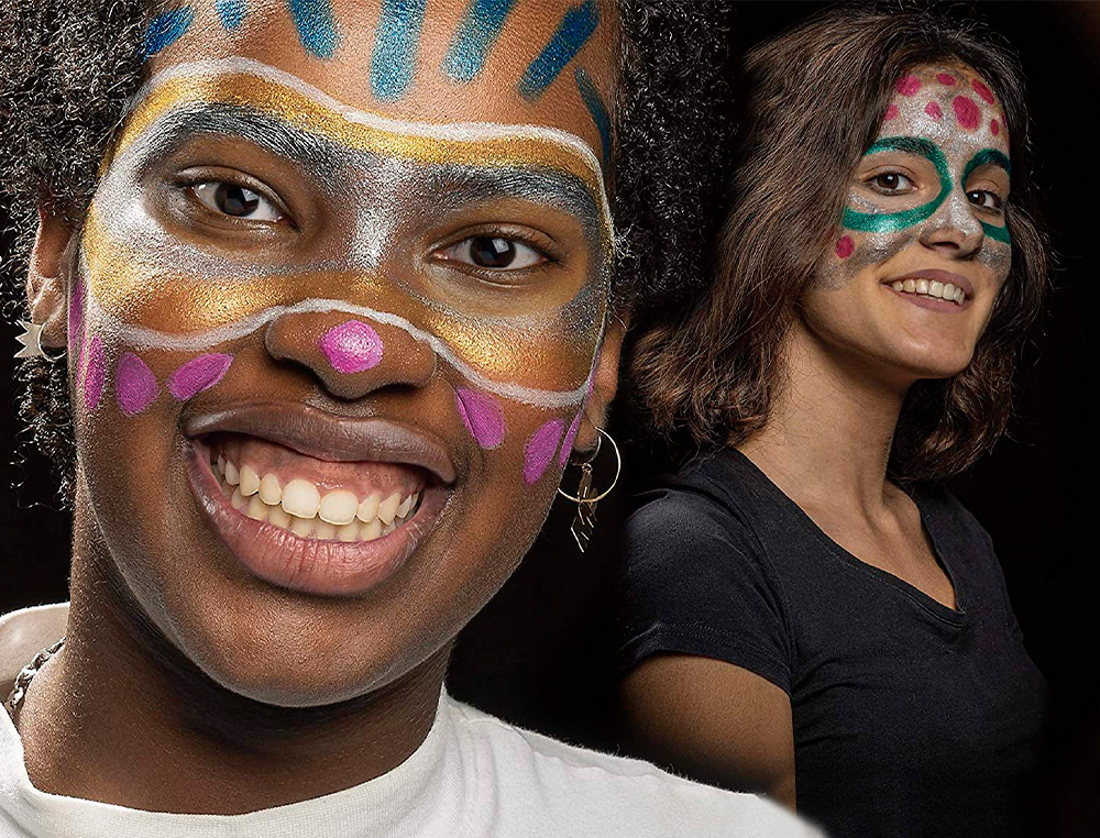 BARRA DE MAQUILLAJE CARIOCA MASK UP NEON / METALLIC EXPOSITOR 12 BLISTER DE 2 BARRAS COLORES SURTIDOS