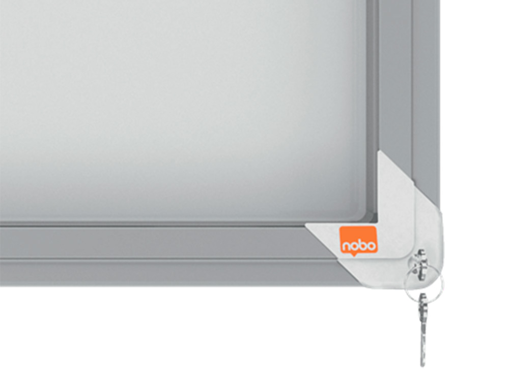 VITRINA DE ANUNCIOS NOBO PREMIUM PLUS MAGNETICA CON PUERTA CORREDERA 8 X DIN A4 689X972X54 MM