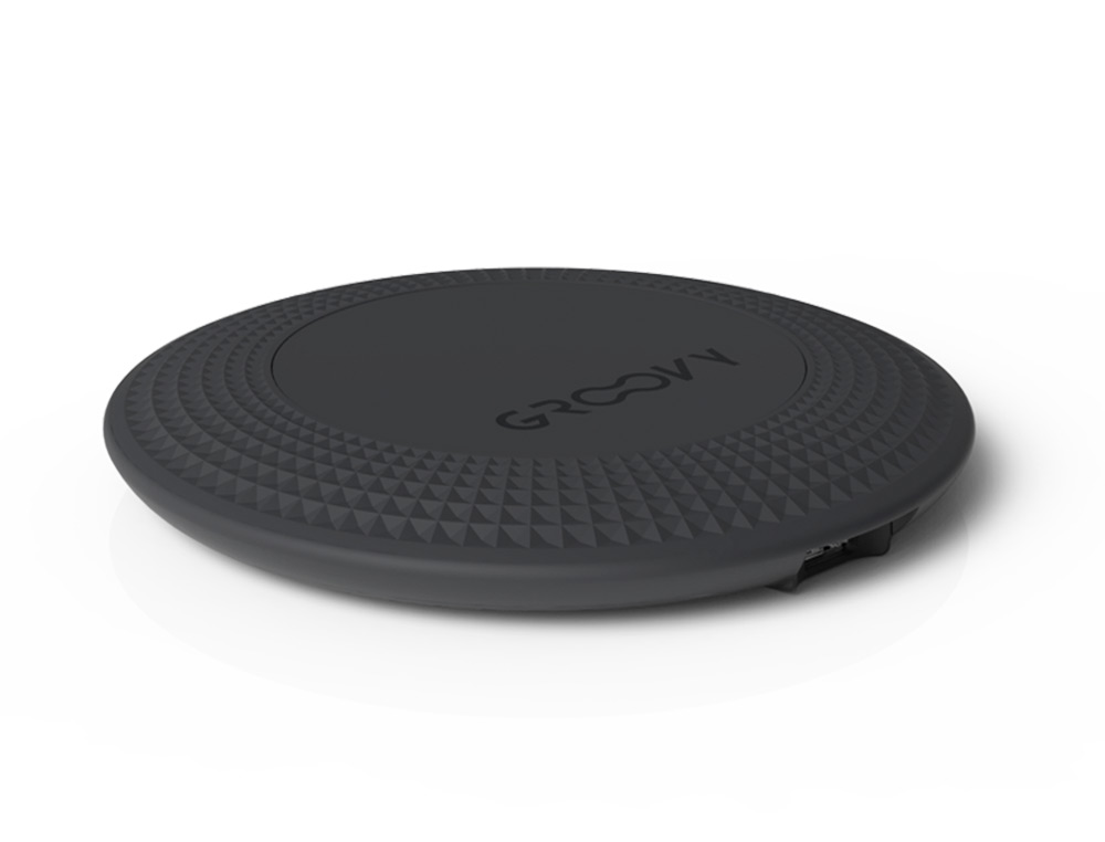 CARGADOR GROOVY SMARTPHONES WIRELESS 5W COLOR GRIS OSCURO