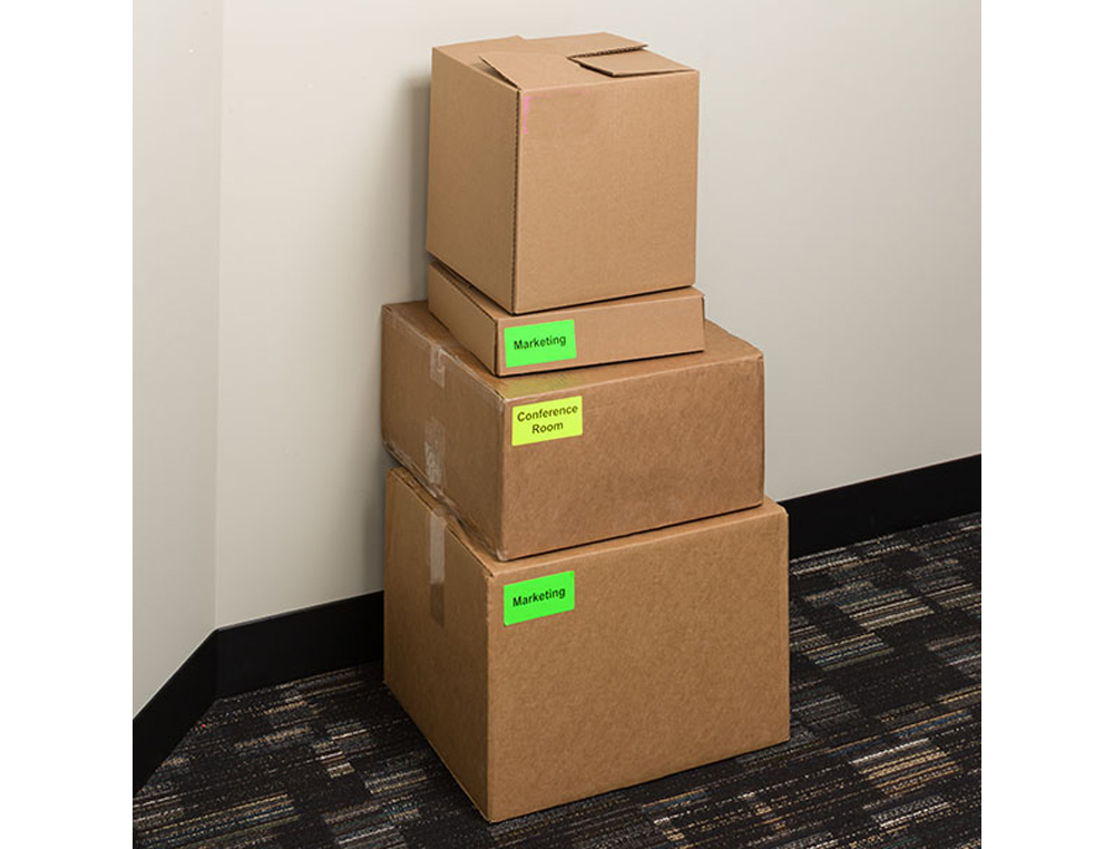 ETIQUETA ADHESIVA TICO AMARILL O FLUORESCENTES PERMANENTE FSCLASER/INKJET/FOTOCOPIA 200X142MM CAJA DE 140 UNIDADES