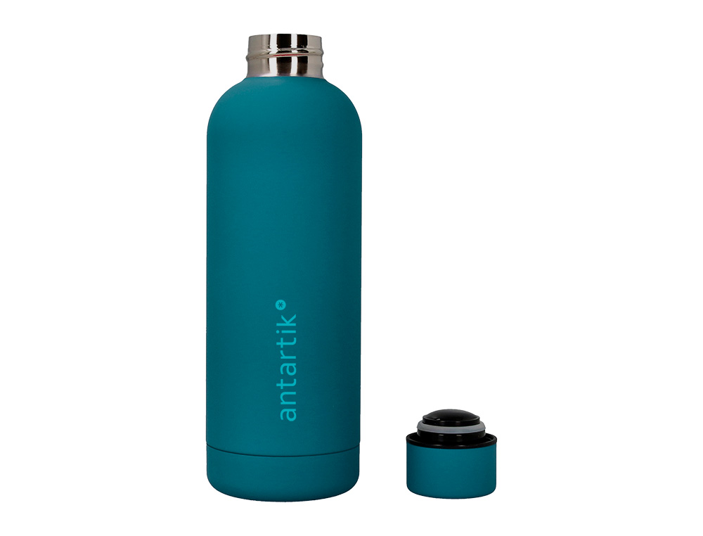 BOTELLA PORTALIQUIDOS ANTARTIK ISOTERMICA ACERO INOXIDABLE LIBRE DE BPA COLOR TURQUESA 500 ML