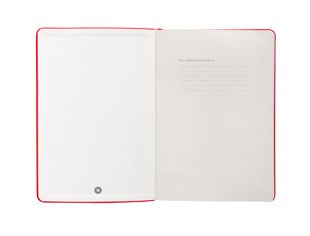 CUADERNO CON GOMILLA ANTARTIK NOTES TAPA DURA A4 HOJAS LISAS ROJO 100 HOJAS 80 GR FSC