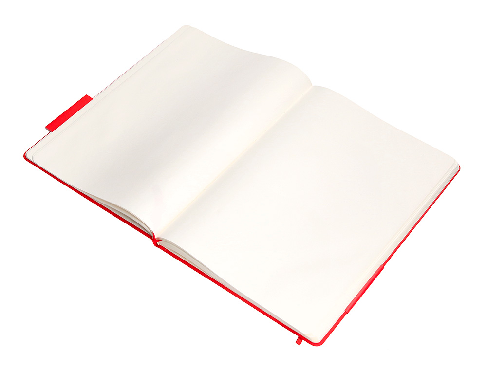CUADERNO CON GOMILLA ANTARTIK NOTES TAPA DURA A4 HOJAS LISAS ROJO 100 HOJAS 80 GR FSC
