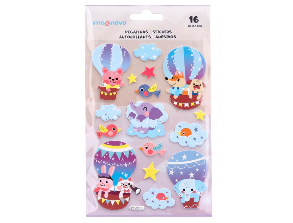 PEGATINAS IMAGINOVO GLOBO MAGIC DREAMS CON RELIEVE 210X130 MM EN BLISTER