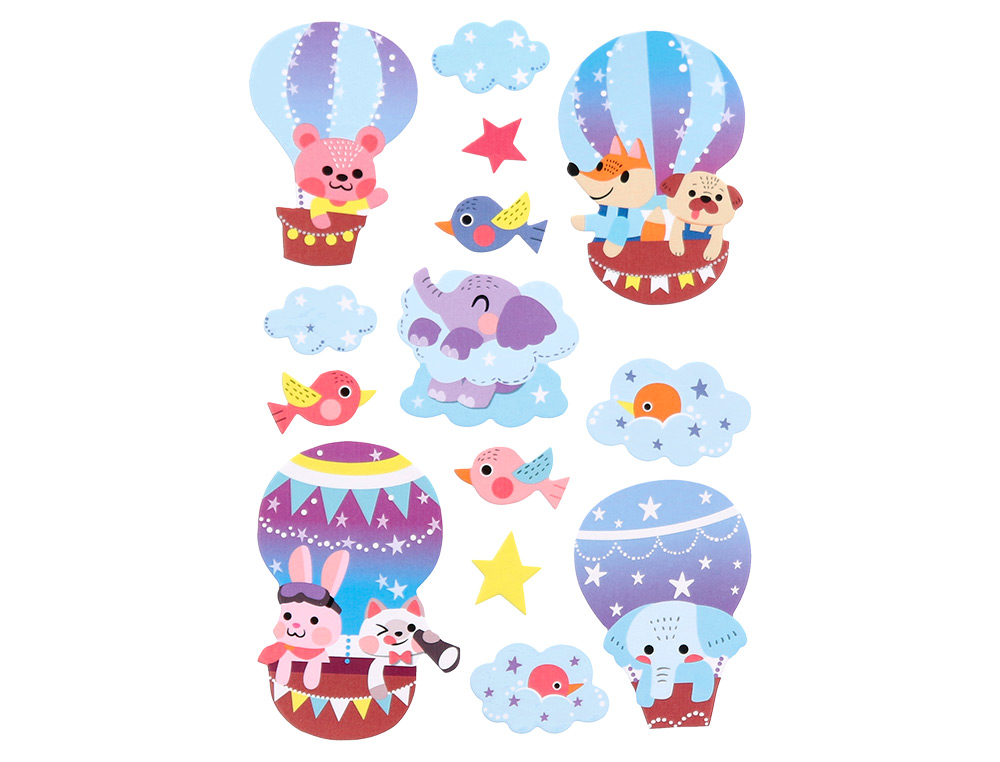 PEGATINAS IMAGINOVO GLOBO MAGIC DREAMS CON RELIEVE 210X130 MM EN BLISTER