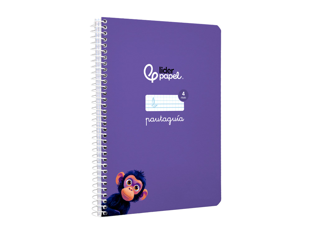 CUADERNO ESPIRAL LIDERPAPEL A5 PAUTAGUIA TAPA BLANDA 40H 75GR CUADRO PAUTADO 4MM COLOR LILA