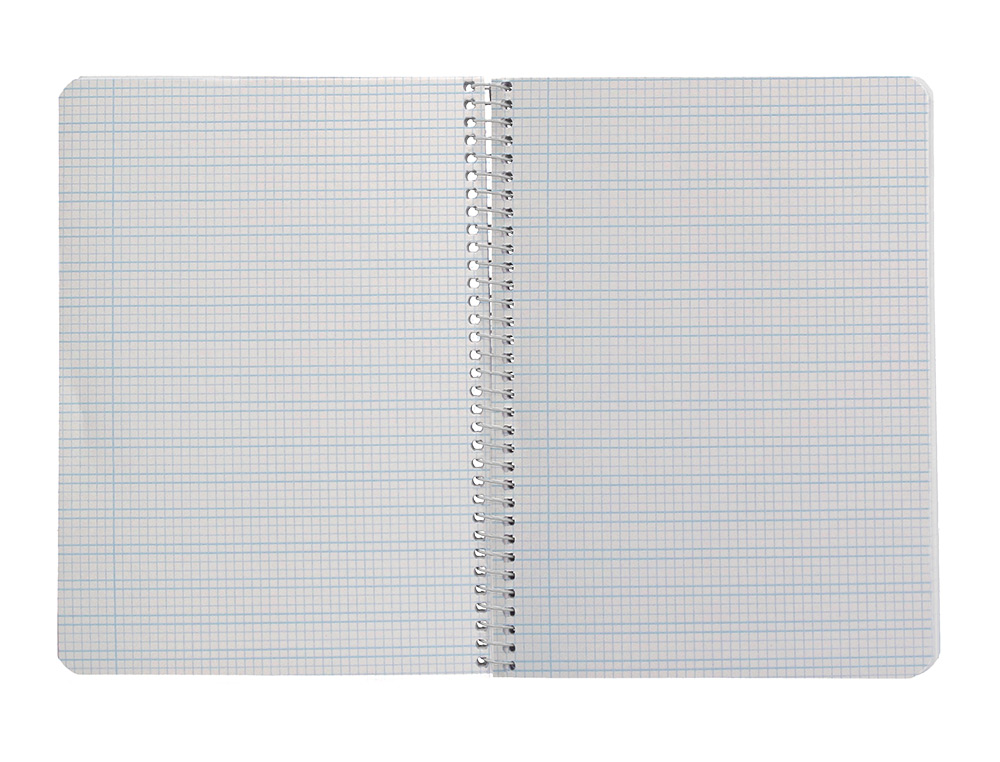 CUADERNO ESPIRAL LIDERPAPEL A5 PAUTAGUIA TAPA DURA 80H 90GR CUADRO PAUTADO 3MM COLOR ROJO
