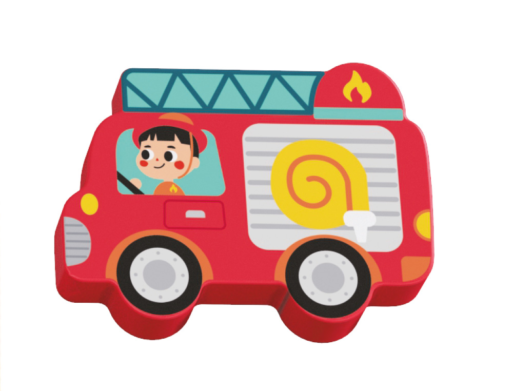 PUZLE INFANTIL IMAGINOVO MADERA 3D VEHICULOS +12 MESES 8 PIEZAS 29,5X22X1,7CM