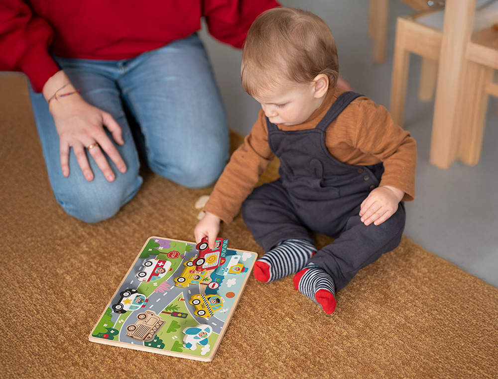 PUZLE INFANTIL IMAGINOVO MADERA 3D VEHICULOS +12 MESES 8 PIEZAS 29,5X22X1,7CM