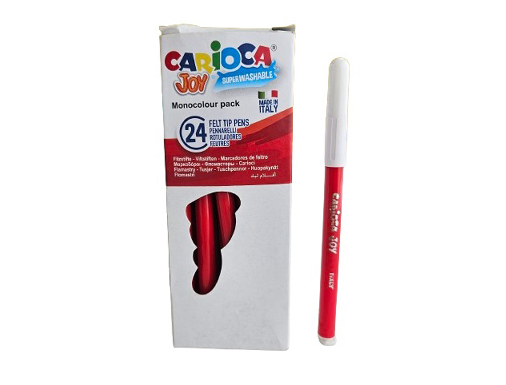 ROTULADOR CARIOCA JOY PUNTA FINA 2,8 MM LAVABLE COLOR ROJO