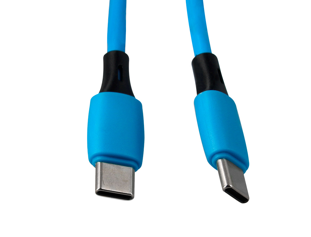 CABLE USB-C A USB-C Q-CONNECT PVC LONGITUD 1M AZUL