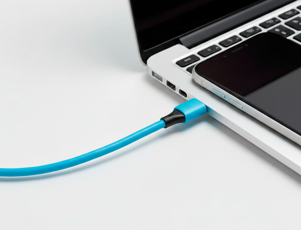 CABLE USB-C A USB-C Q-CONNECT PVC LONGITUD 1M AZUL