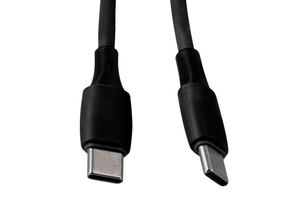 CABLE USB-C A USB-C Q-CONNECT PVC LONGITUD 1M NEGRO