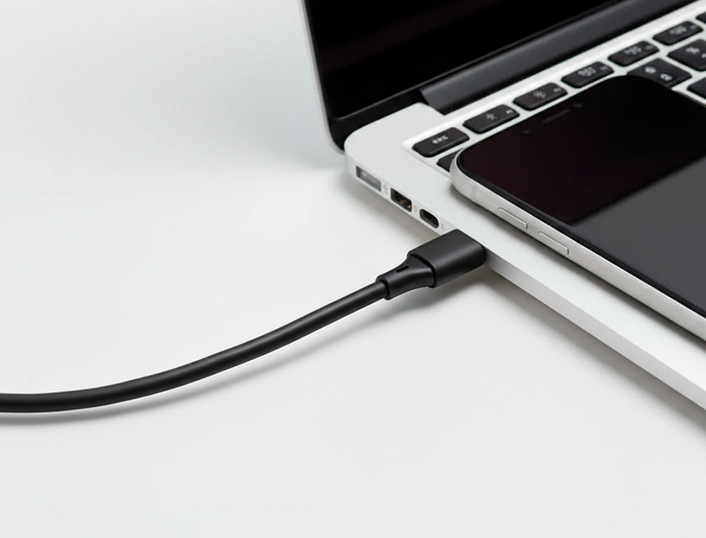 CABLE USB-C A USB-C Q-CONNECT PVC LONGITUD 1M NEGRO
