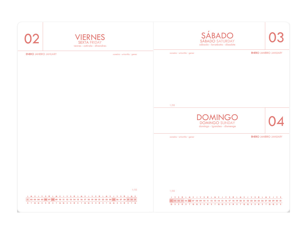 AGENDA ENCUADERNADA ANTARTIK TIME TO SHINE A5+ 2026 DÍA PÁGINA GRIS PAPEL 80G FSC