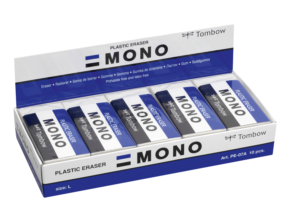 GOMA DE BORRAR TOMBOW PVC MONO TAMAÑO L