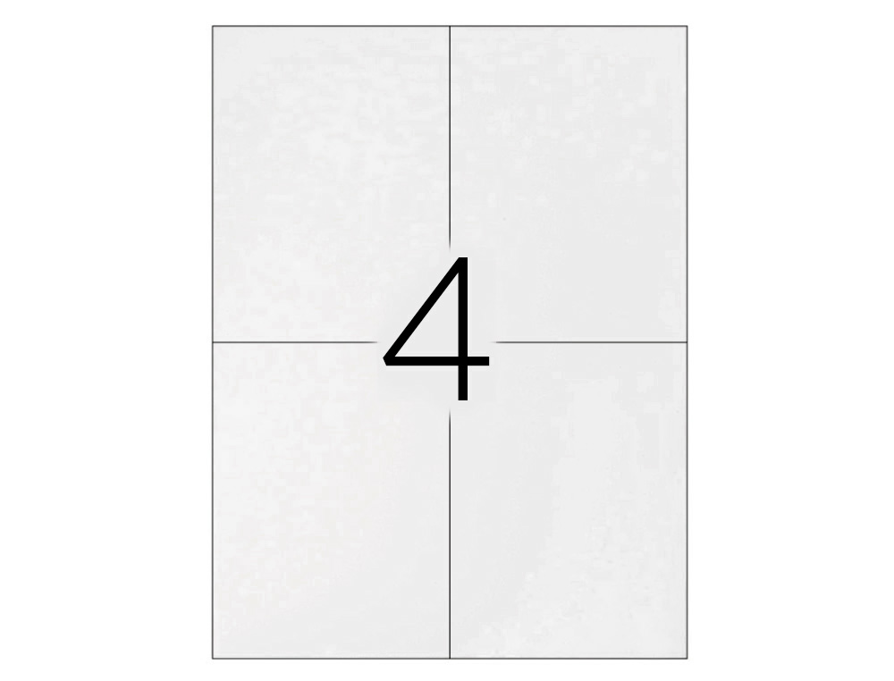 ETIQUETA ADHESIVA Q-CONNECT KF10660 TAMAO 105X148,5 MM FOTOCOPIADORA LASER INK-JET CAJA CON 100 HOJAS DIN A4