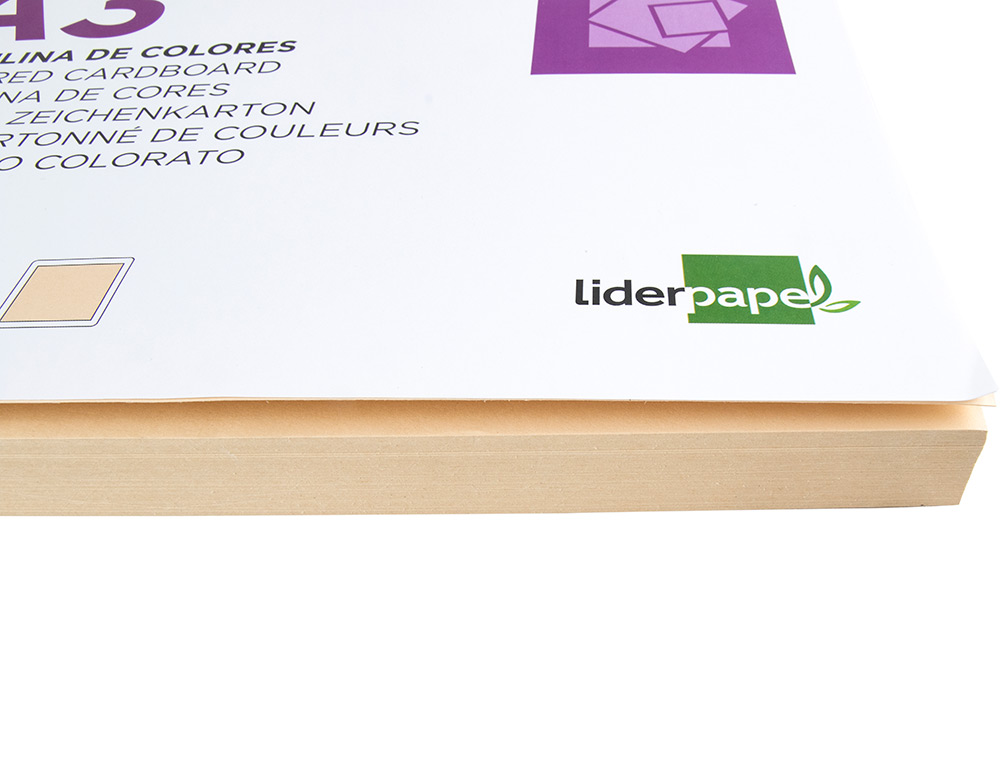 CARTULINA LIDERPAPEL A3 180G/M2 CREMA PAQUETE DE 100 HOJAS