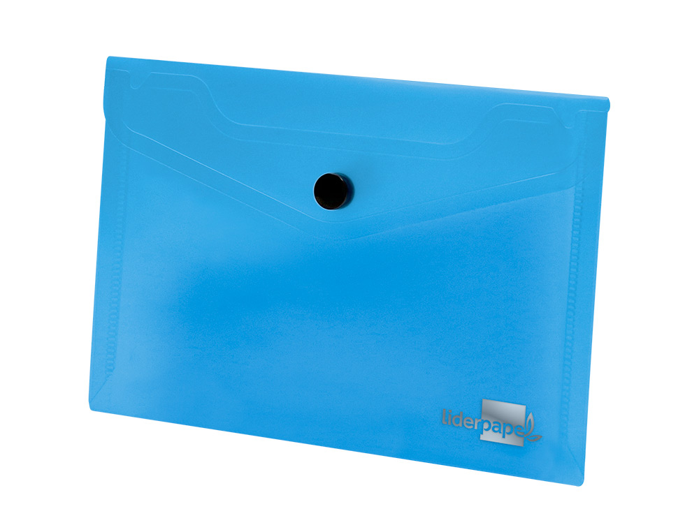 CARPETA LIDERPAPEL DOSSIER BROCHE 44222 POLIPROPILENO DIN A7 AZUL TRANSLUCIDO