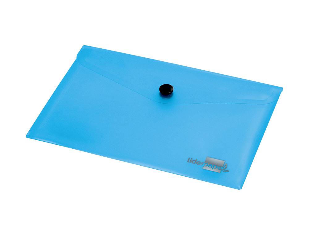 CARPETA LIDERPAPEL DOSSIER BROCHE 44222 POLIPROPILENO DIN A7 AZUL TRANSLUCIDO
