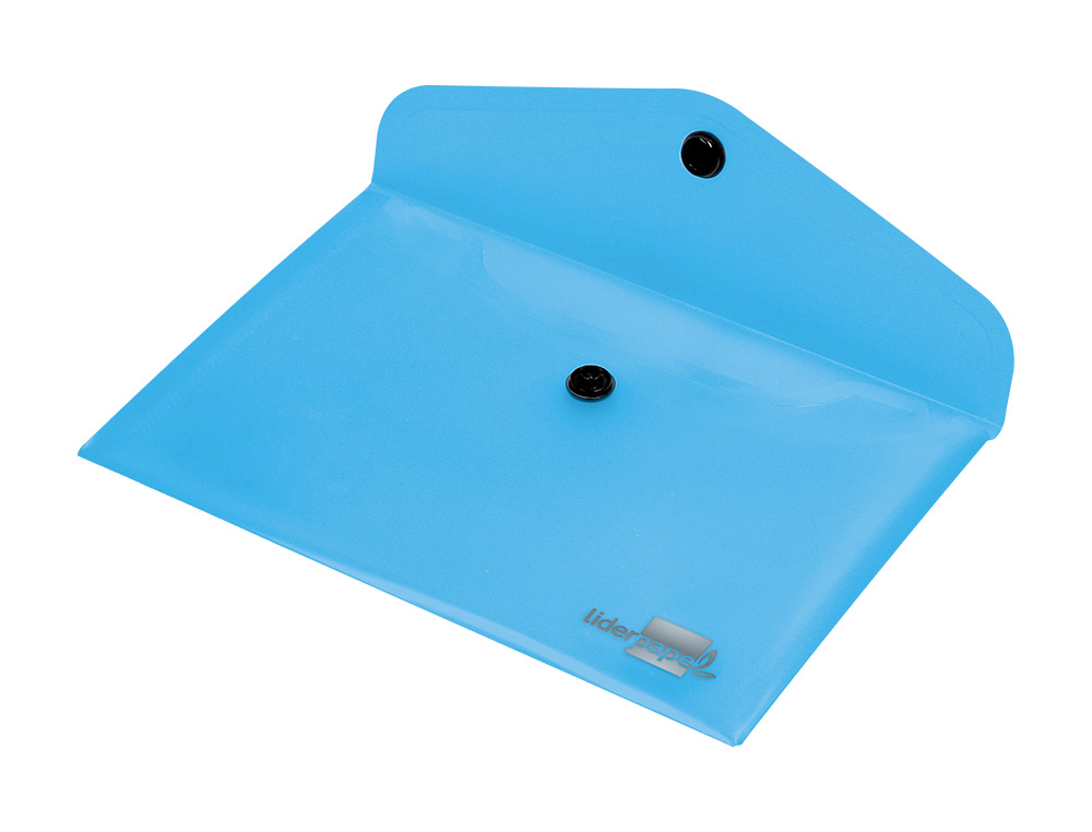 CARPETA LIDERPAPEL DOSSIER BROCHE 44222 POLIPROPILENO DIN A7 AZUL TRANSLUCIDO