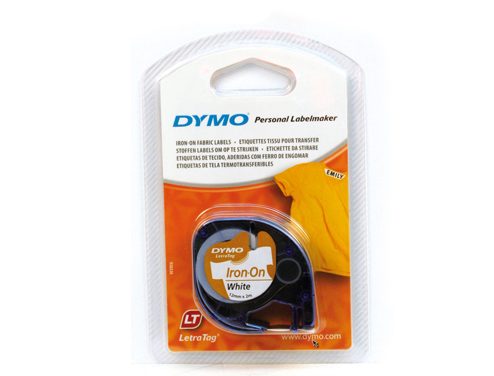 CINTA DYMO LETRATAG 12 MM PARA ROPA