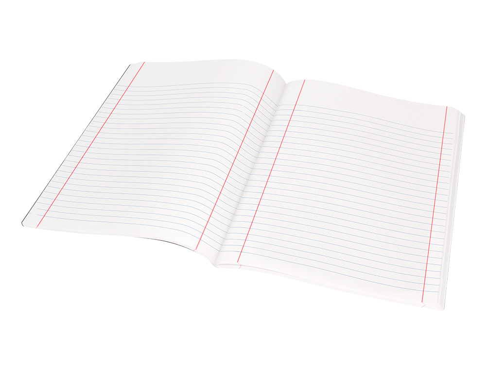 LIBRETA LIDERPAPEL TAPA NEGRA A5 80 HOJAS 60GR HORIZONTAL CON DOBLE MARGEN