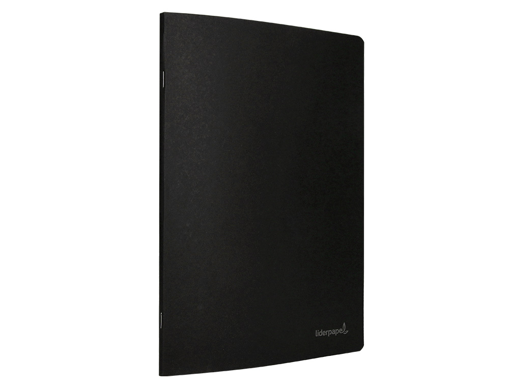 LIBRETA LIDERPAPEL TAPA NEGRA A5 80 HOJAS 60GR HORIZONTAL CON DOBLE MARGEN