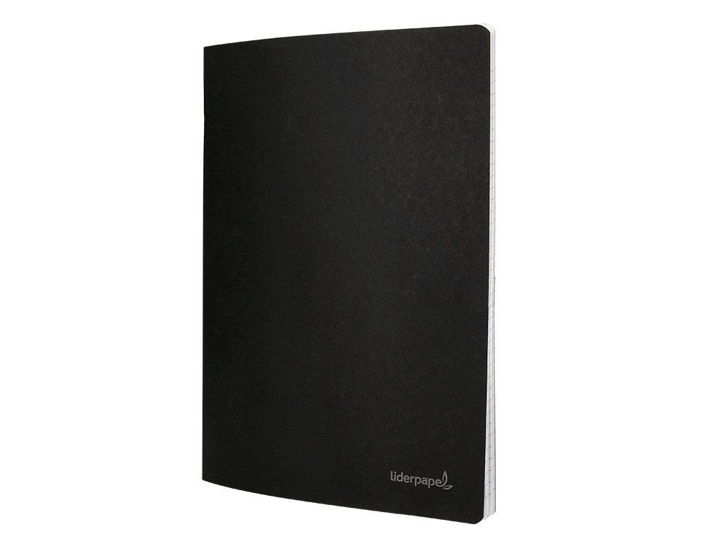 LIBRETA LIDERPAPEL TAPA NEGRA A5 80 HOJAS 60GR LISO CON DOBLE MARGEN