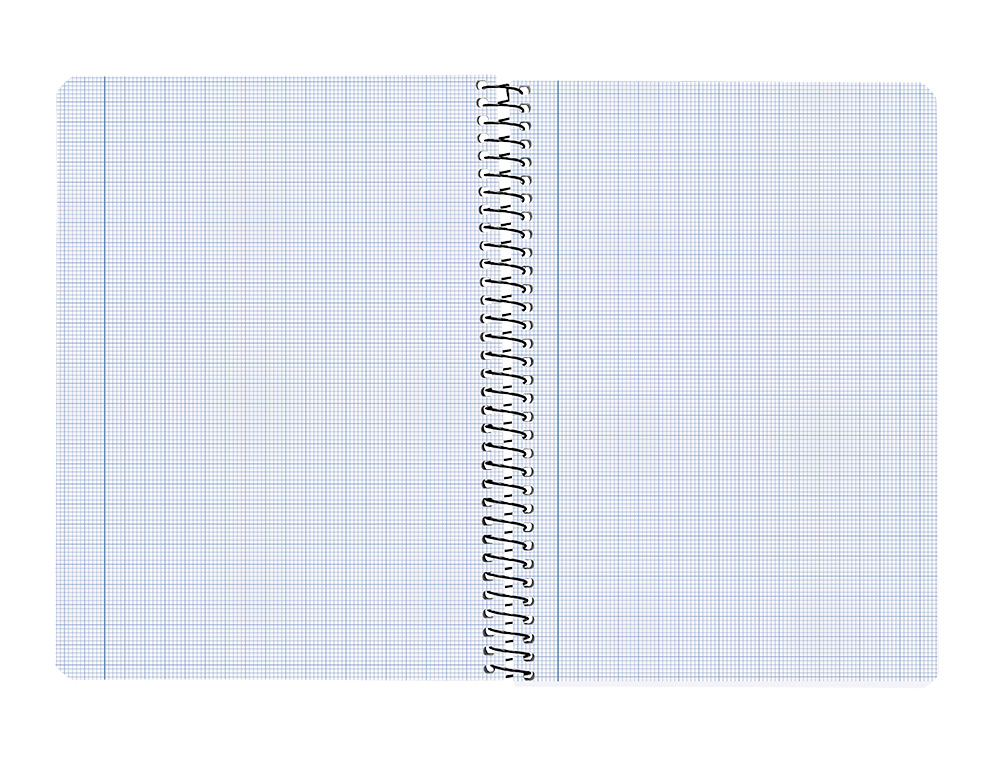 CUADERNO ESPIRAL LIDERPAPEL CUARTO PAUTAGUIA TAPA BLANDA 40H 75GR CUADRO PAUTADO 2,5MM CON MARGEN COLORES SURTIDOS
