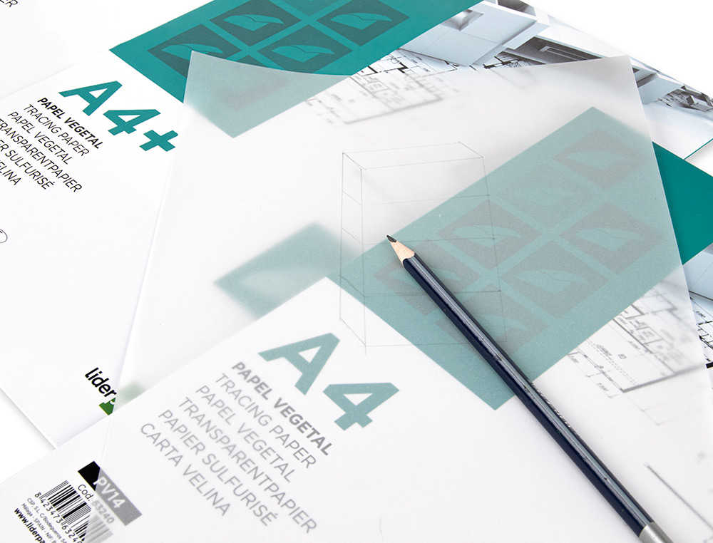 PAPEL VEGETAL LIDERPAPEL A3 70GR 297X420MM SOBRE DE 12 HOJAS