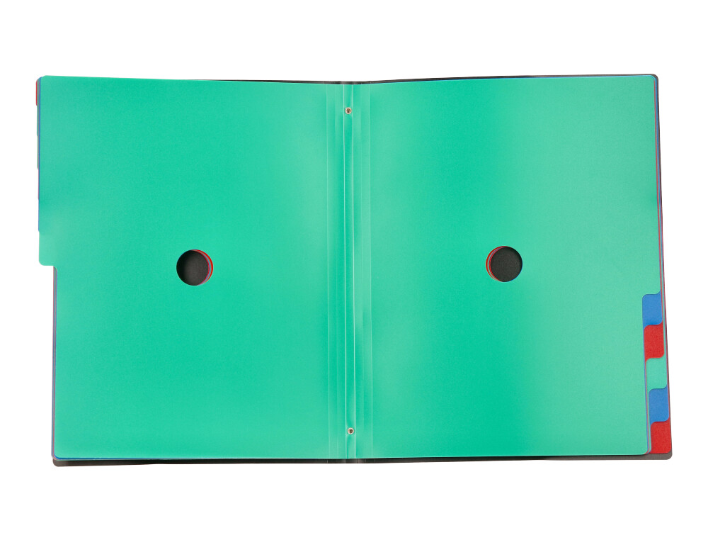 CARPETA LIDERPAPEL CLASIFICADORA POLIPROPILENO DIN A4 NEGRA -PORTAFIRMAS -12 DEPARTAMENTOS